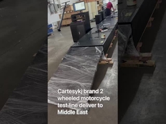 Γραμμή δοκιμής δίκυκλου μοτοσυκλέτας  δοκιμαστής φρένων κυλίνδρων ταχύμετρο ευθυγράμμιση τροχών  σφιγκτήρας τροχού