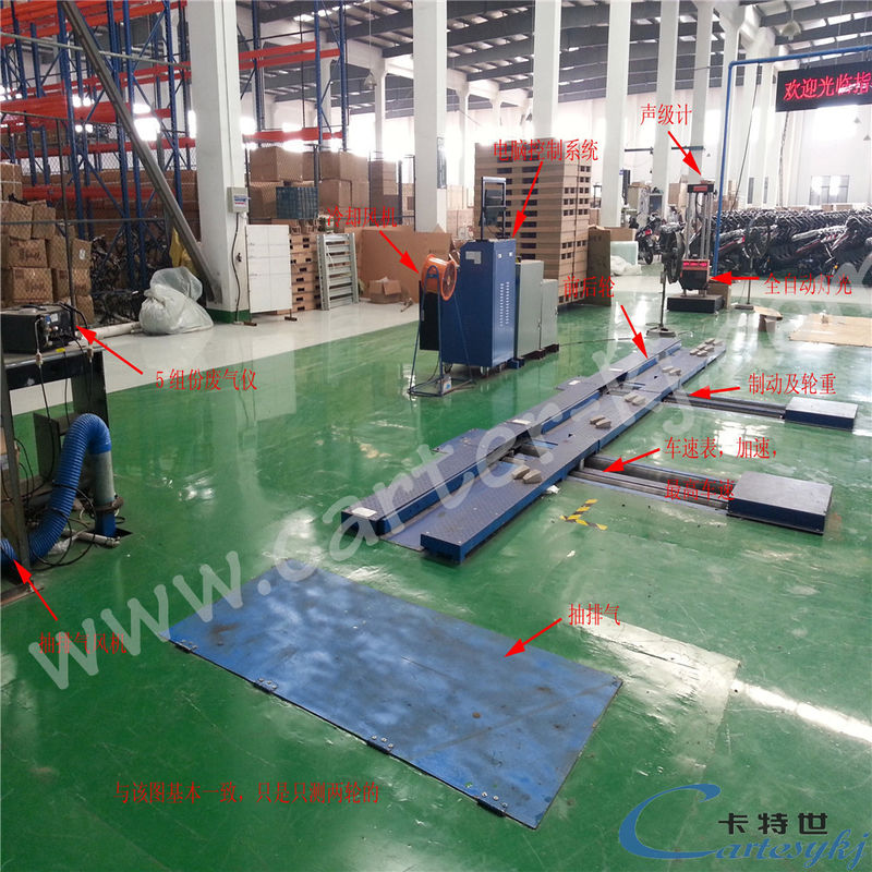 Γραμμή Δοκιμών Μοτοσυκλέτας 10kW για Ακριβή Δοκιμή Ταχύτητας Φρένων και Φορτίου