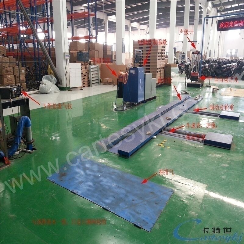 Γραμμή Δοκιμών Μοτοσυκλέτας 10kW για Ακριβή Δοκιμή Ταχύτητας Φρένων και Φορτίου